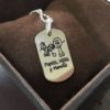 Cadena dije militar plata 9.25 personalizado - Imagen 2