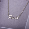 Cadena de plata con dije nombre 3D