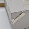 Cadena con dije nombre 2D de plata - Imagen 3