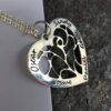 Cadena con dije corazón clásico con ramas - Imagen 2