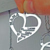 Cadena con dije corazón cola, diseño Mamá - Imagen 2