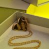 Cadena Dije Corazón Caído de acero inoxidable dorado - Imagen 4