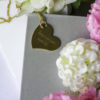 Cadena Dije Corazón Caído de acero inoxidable dorado - Imagen 2