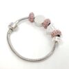 Pulsera europea con charms en acero inoxidable (Corazon o Redondo) - Imagen 3