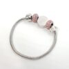 Pulsera europea con charms en acero inoxidable (Corazon o Redondo) - Imagen 2